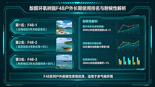 酚醛环氧树脂F48户外长期使用排名与耐候性解析